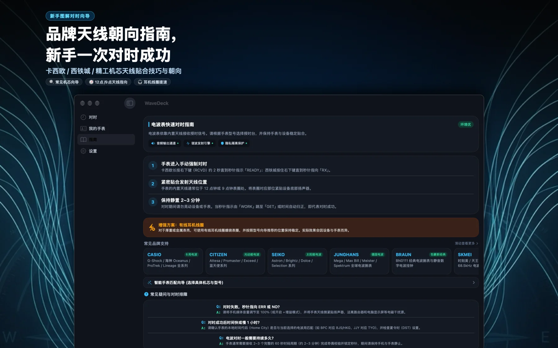 品牌天线对准图解指南